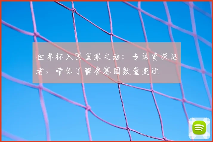 世界杯入围国家之谜:专访资深记者,带你了解参赛国数量变迁