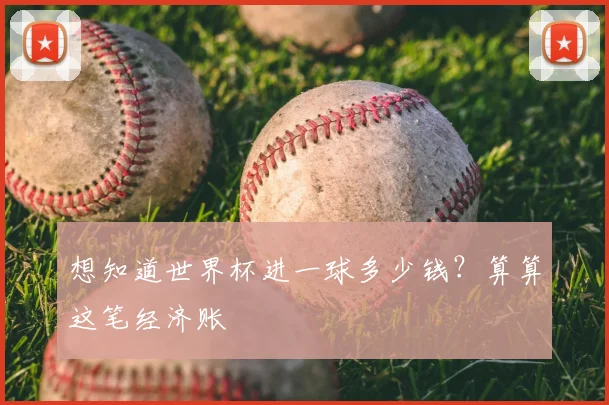 想知道世界杯进一球多少钱？算算这笔经济账